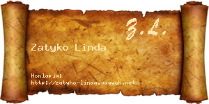 Zatyko Linda névjegykártya